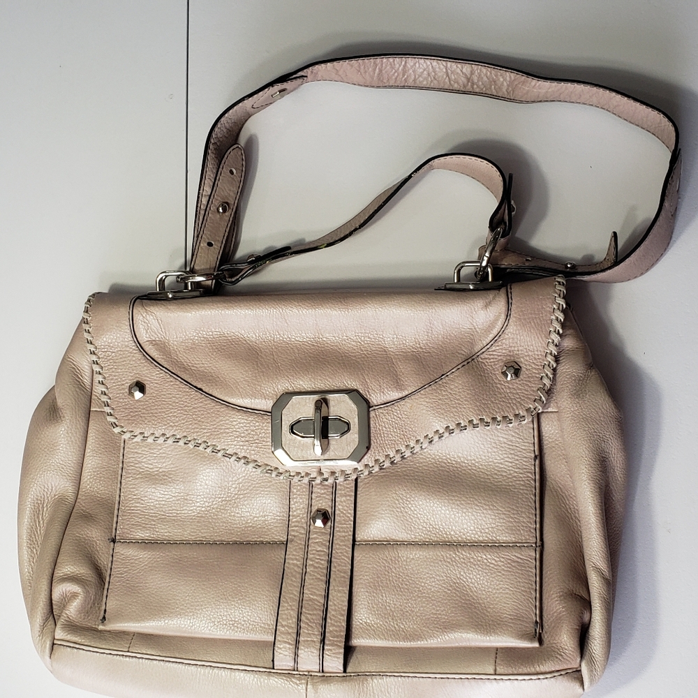 orYANY  Large Flap Brown Leather Satchel